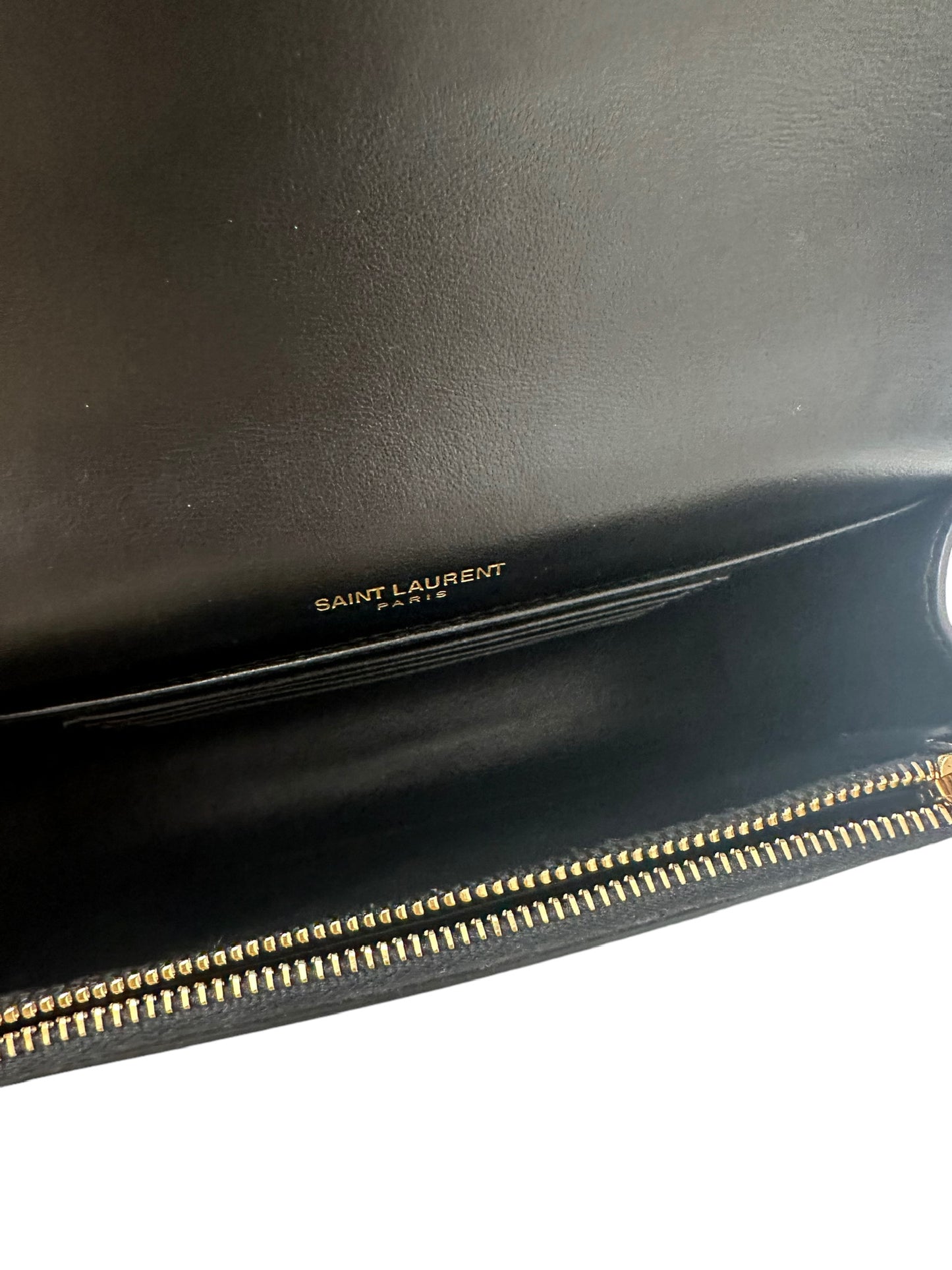 SAINT LAURENT - Black Monogram Clutch