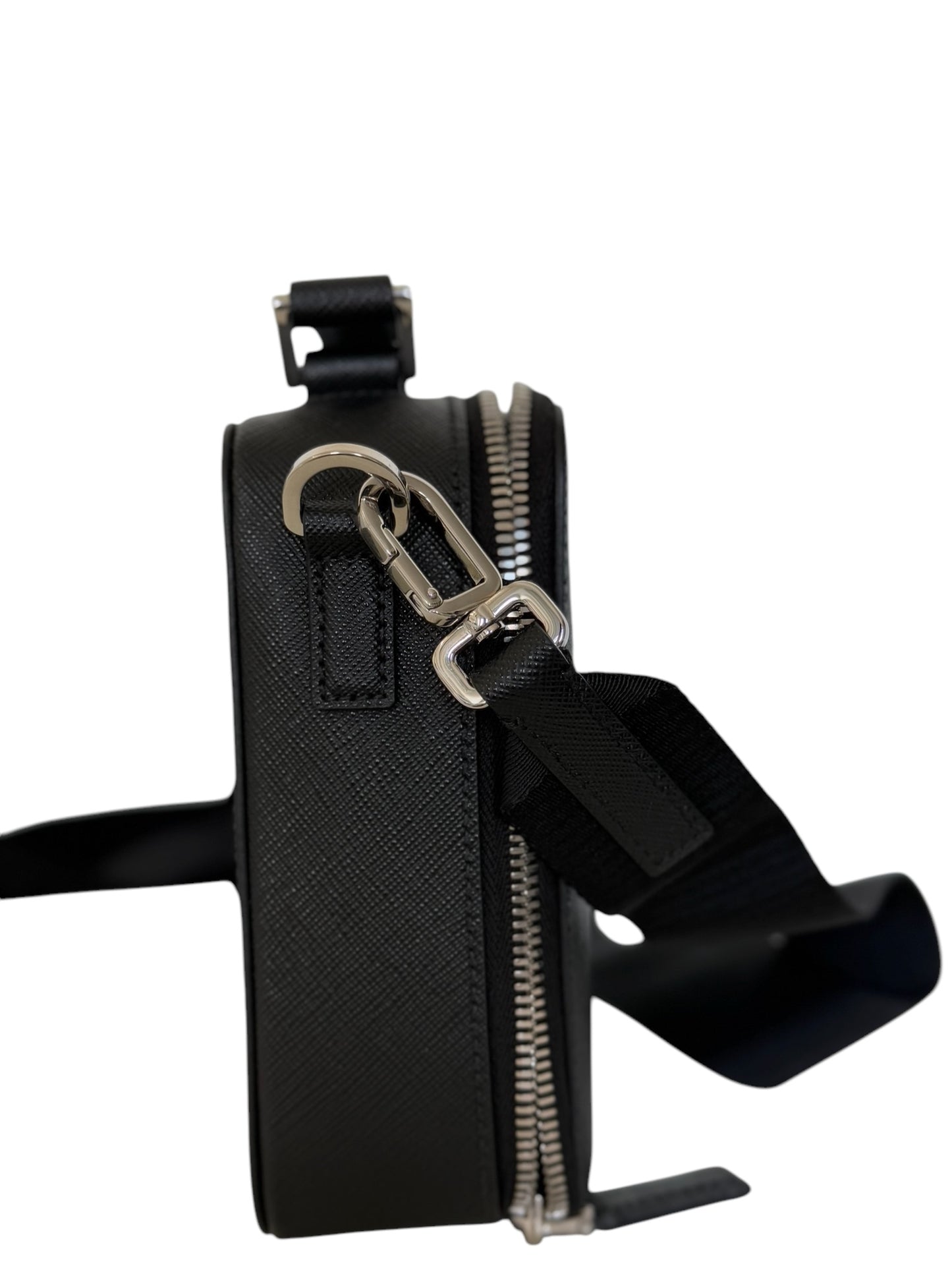 PRE-OWNED Brique Black Saffiano Leather