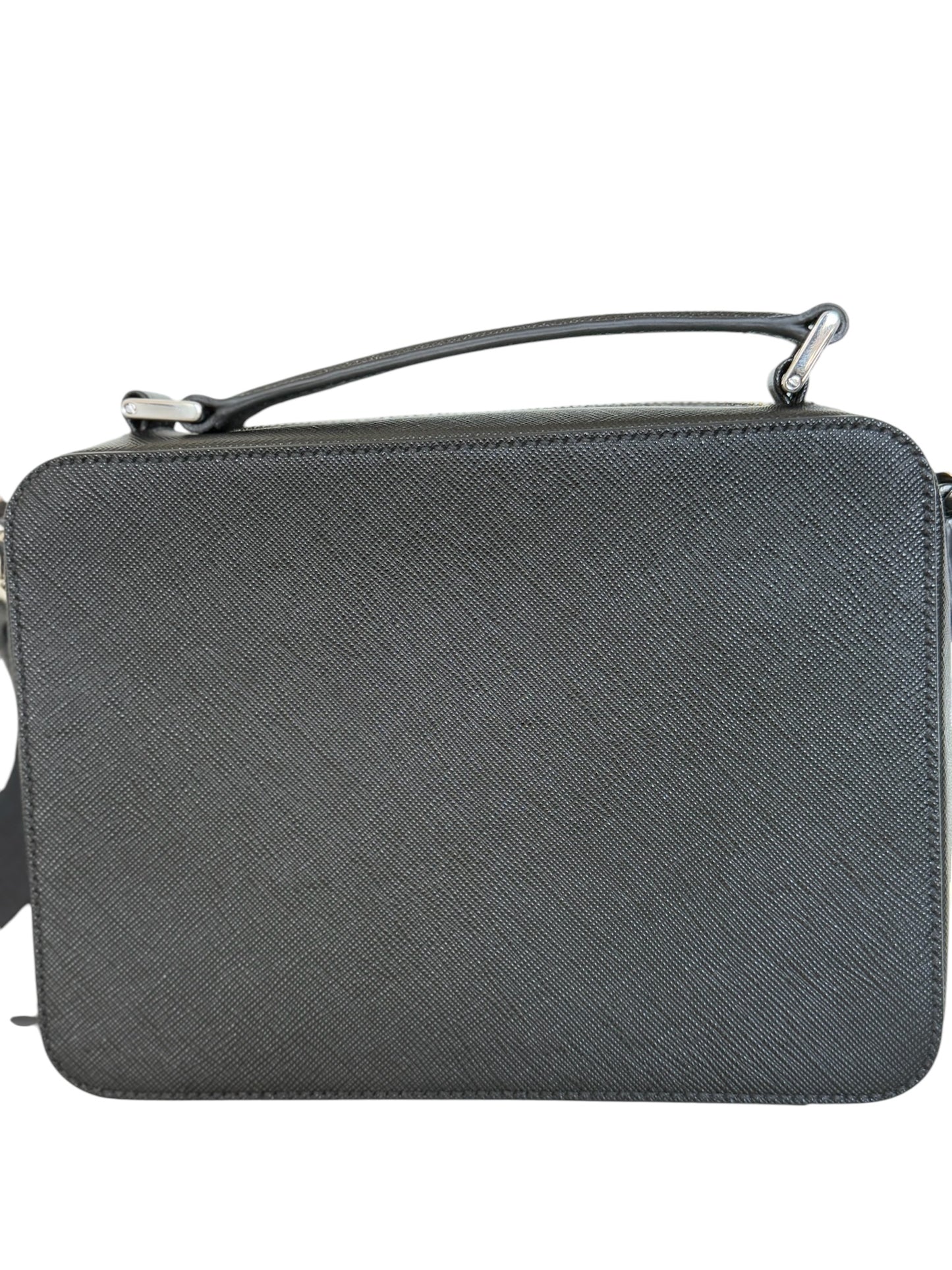 PRE-OWNED Brique Black Saffiano Leather