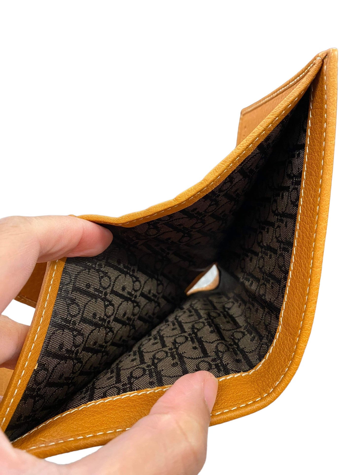 DIOR - Calfskin Saddle Wallet Light Brown