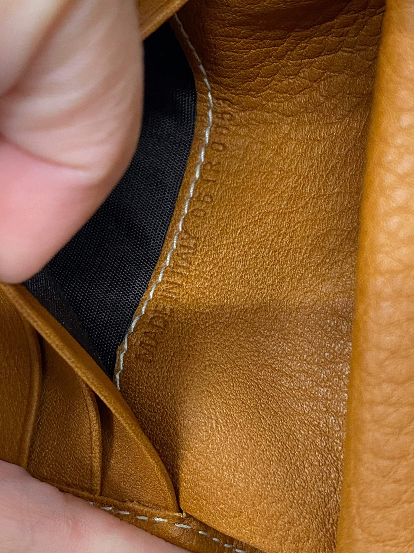 DIOR - Calfskin Saddle Wallet Light Brown