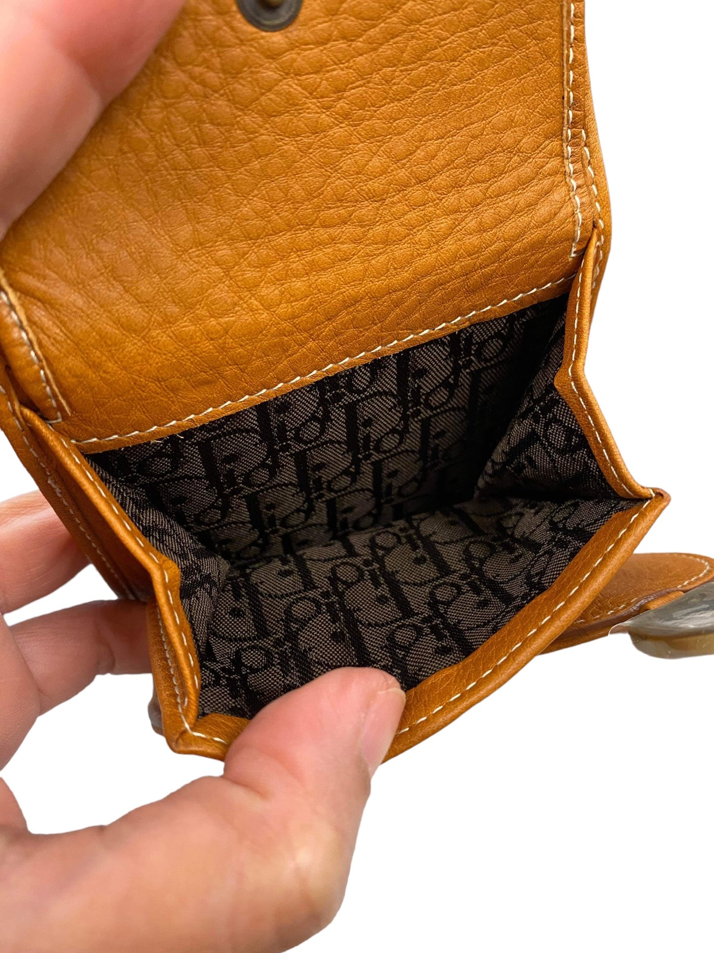 DIOR - Calfskin Saddle Wallet Light Brown