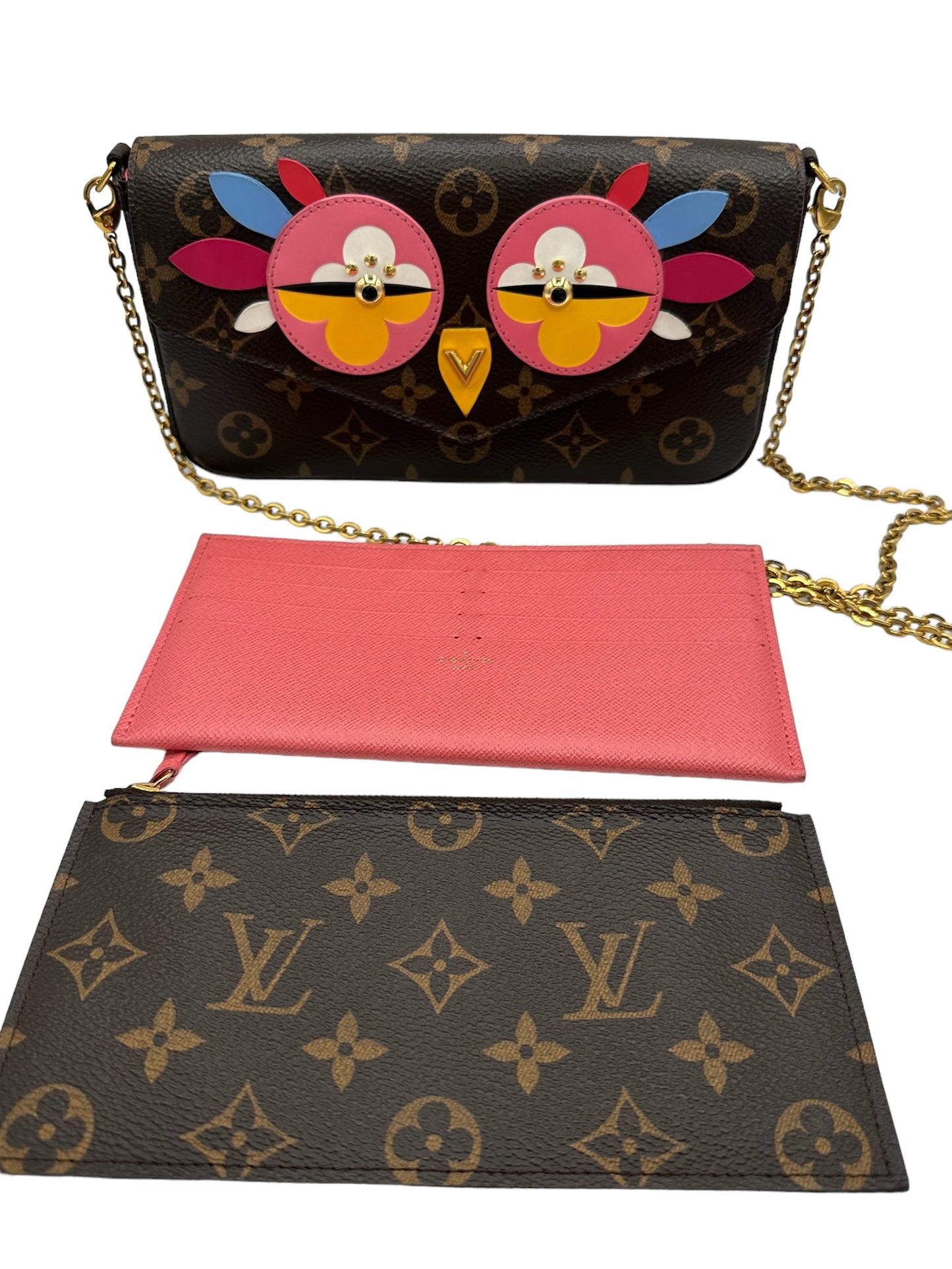 LOUIS VUITTON - Monogram Lovely Birds Pochette Felicie Crossbody Bag