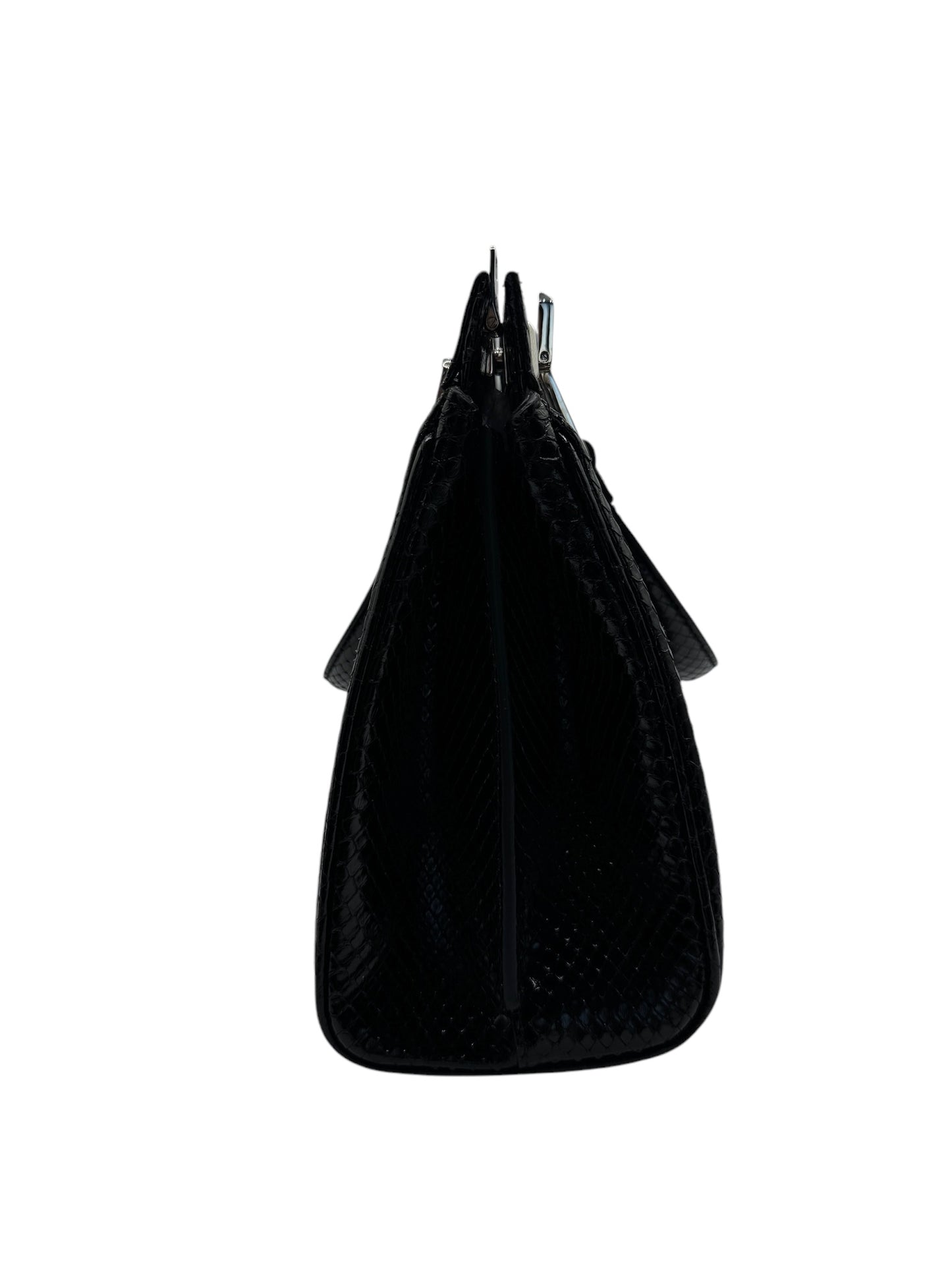 Bolso de hombro pequeño GG Zumi de piel de pitón negra de segunda mano del año 2019