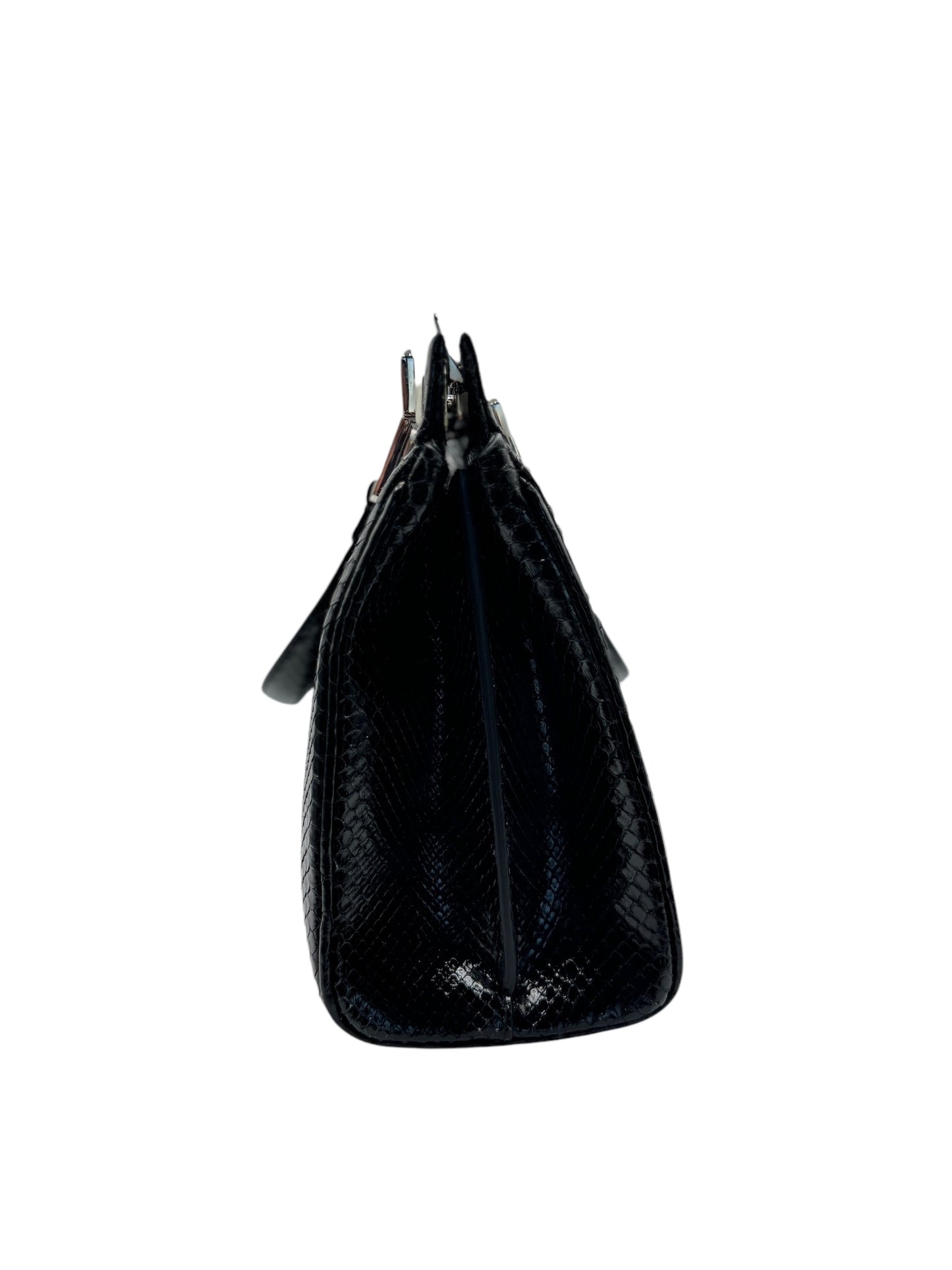 Bolso de hombro pequeño GG Zumi de piel de pitón negra de segunda mano del año 2019
