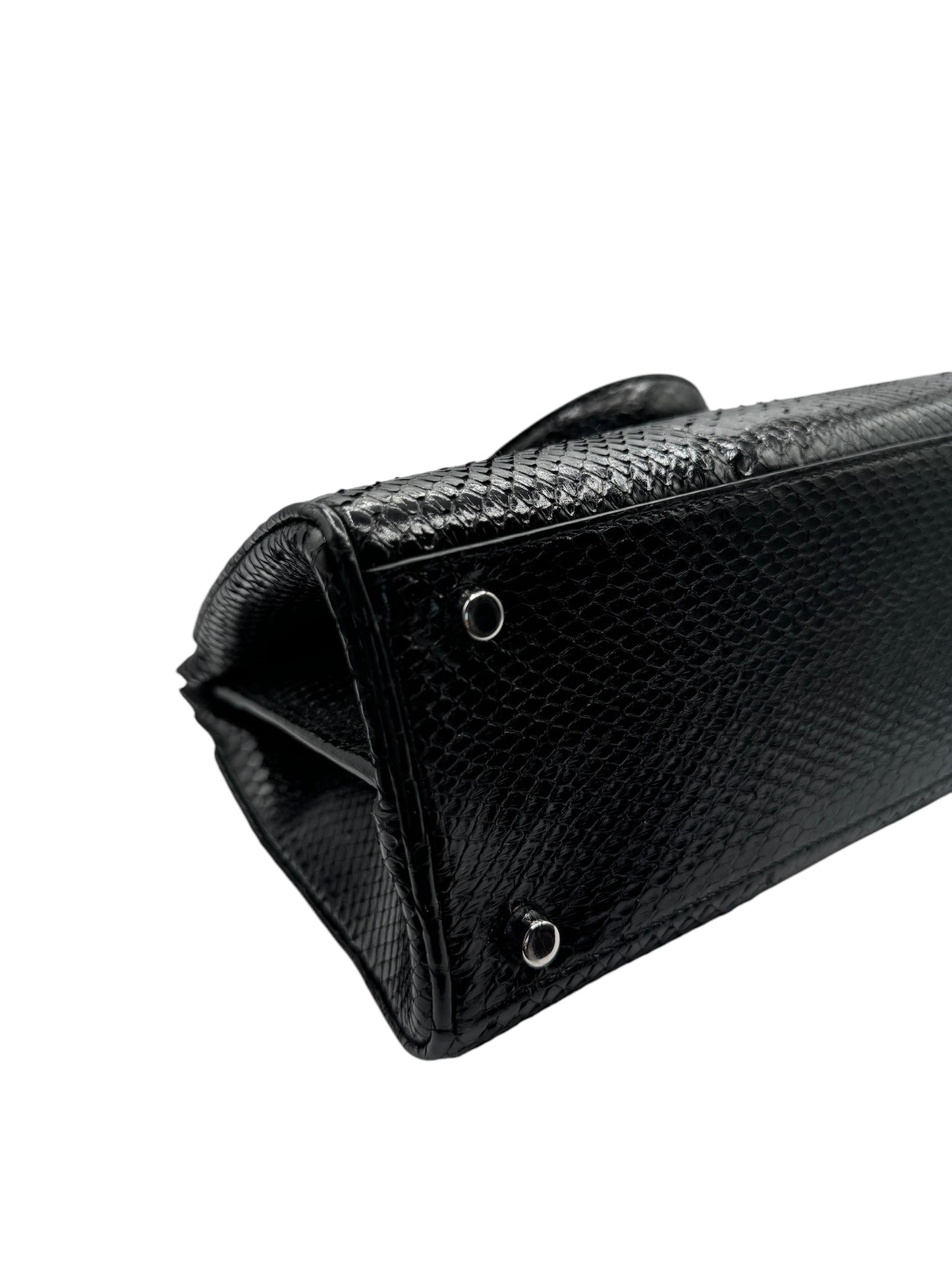 Bolso de hombro pequeño GG Zumi de piel de pitón negra de segunda mano del año 2019