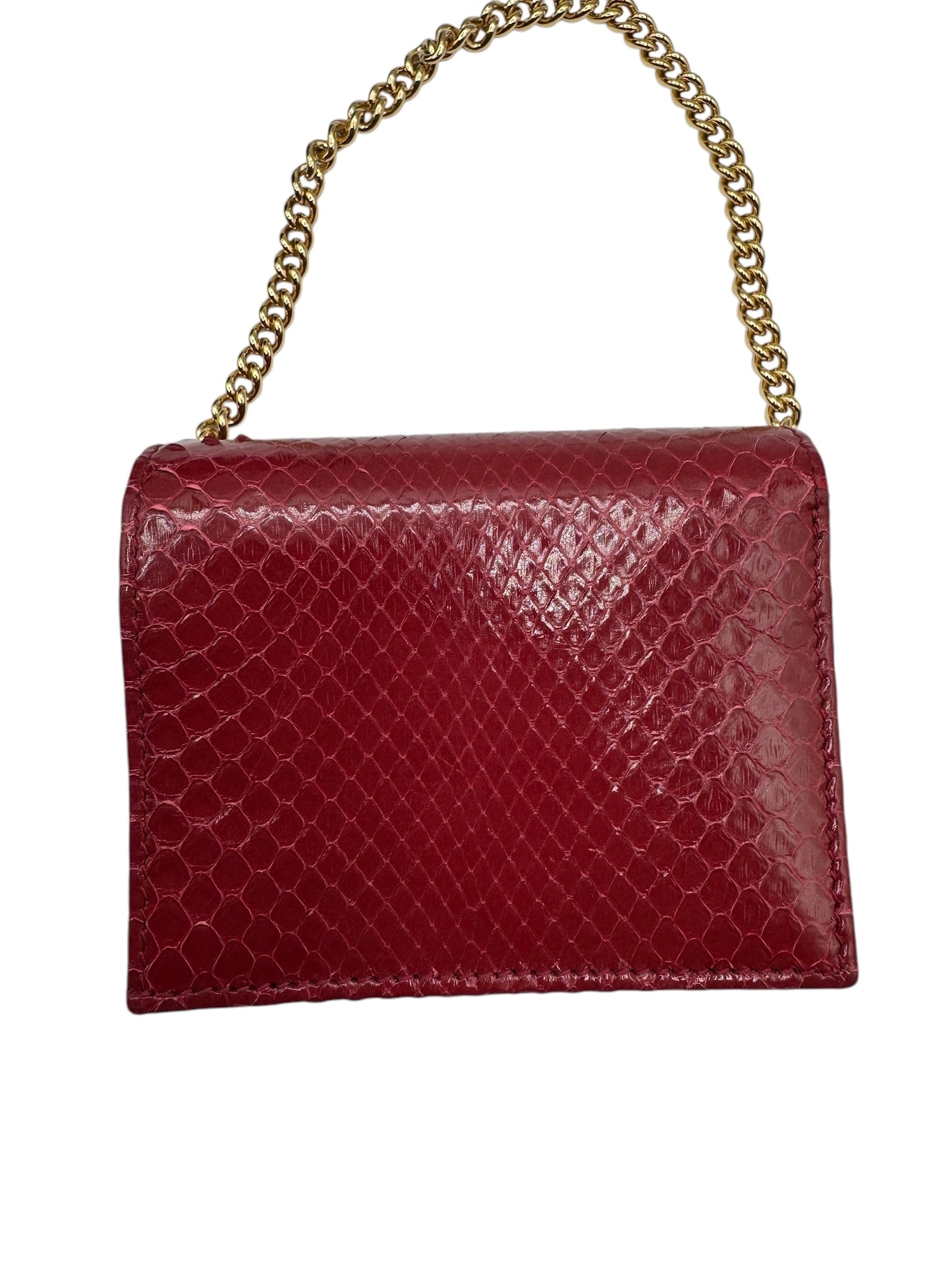 Estuche para tarjetas con solapa Zumi GG Red Python de segunda mano