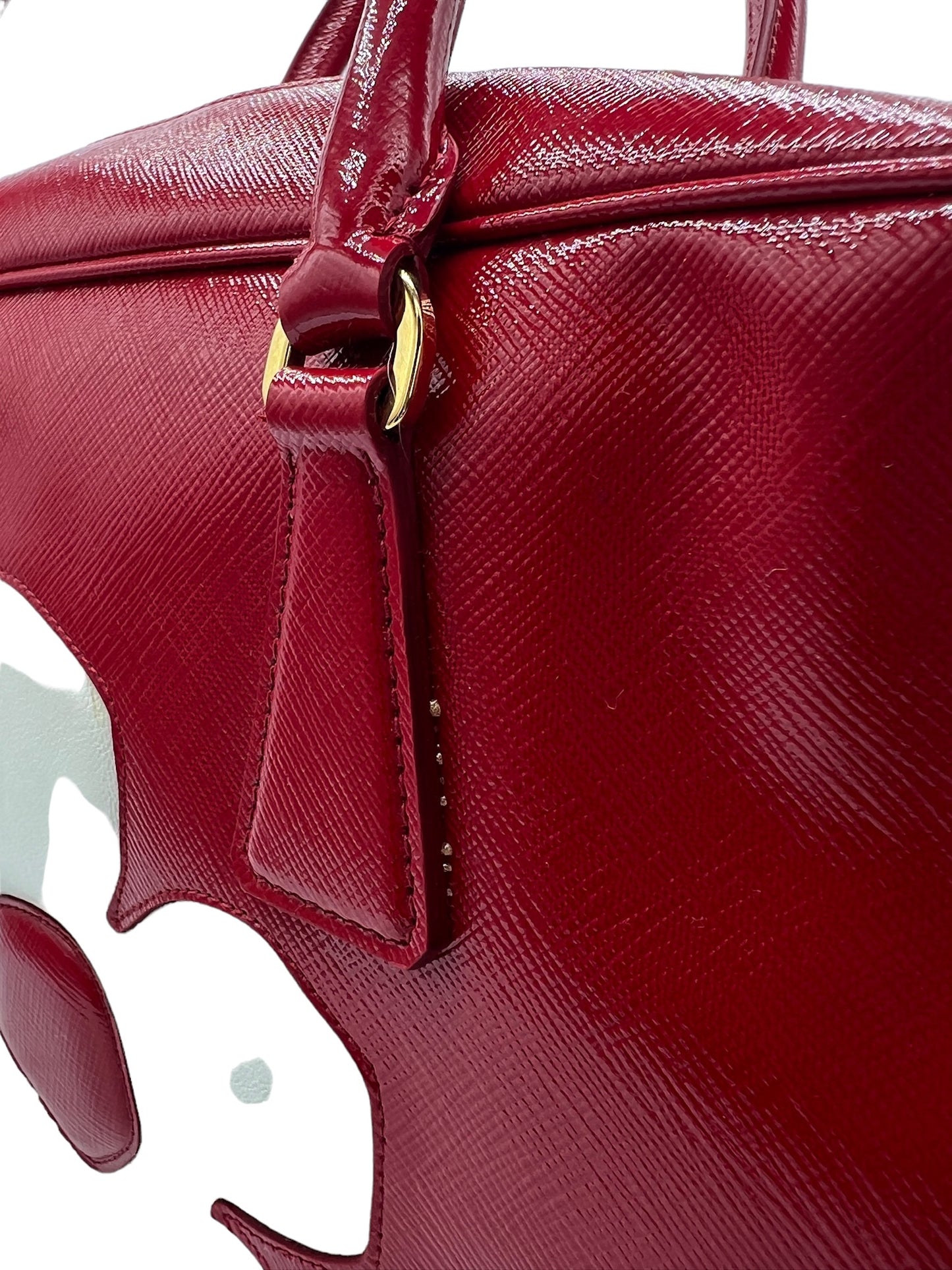 PRADA - Red Patent Leather Handbag