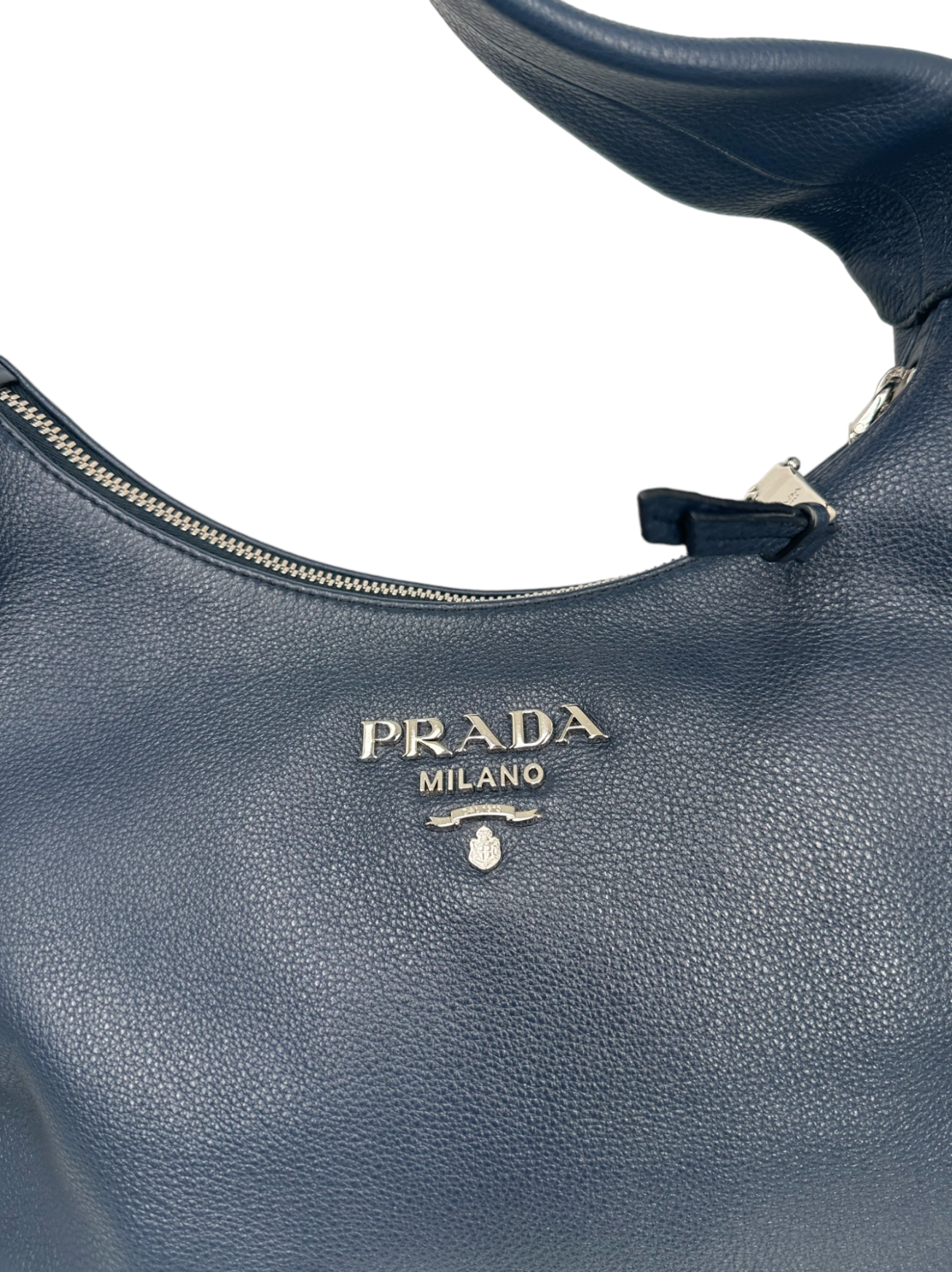 PRADA - Convertible Zipped Hobo Vitello Phenix