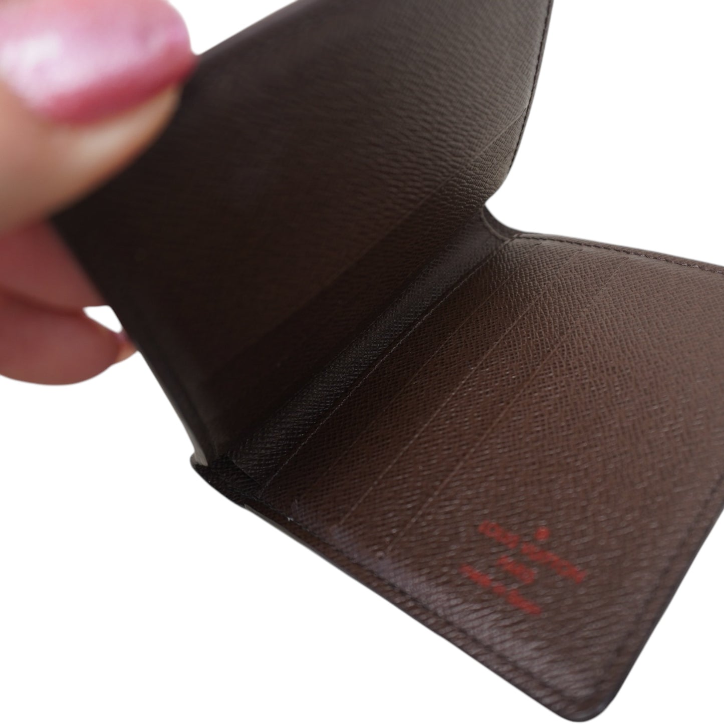 PRE-OWNED LV Damier Ebene Canvas Bifold Wallet