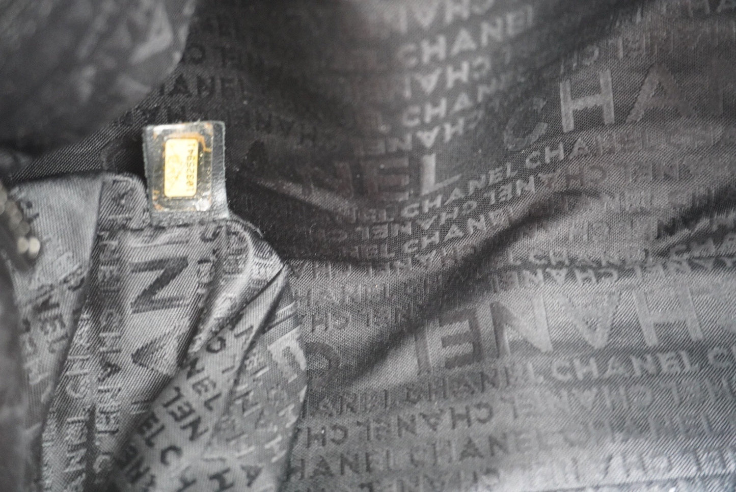CHANEL - Vintage Zip Bowler Bag Printed Jacquard Medium