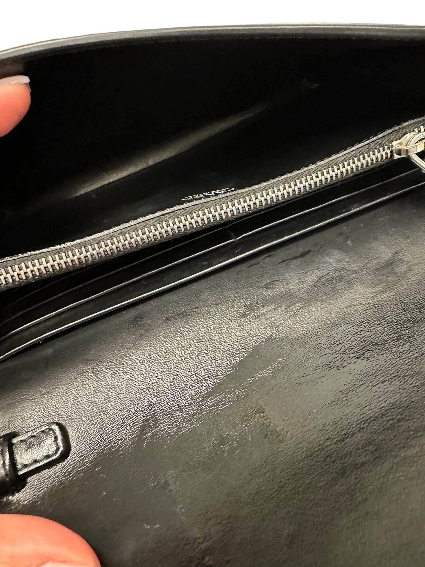 PRADA - Black Tessuto Nylon Vitello Wallet on Strap