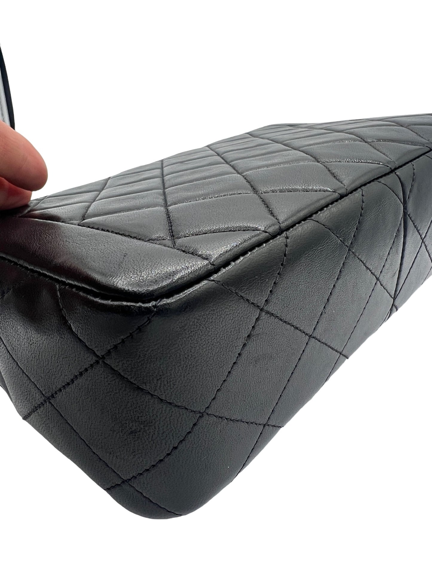 CHANEL - Double Flap Lambskin Matelasse Shoulder Bag