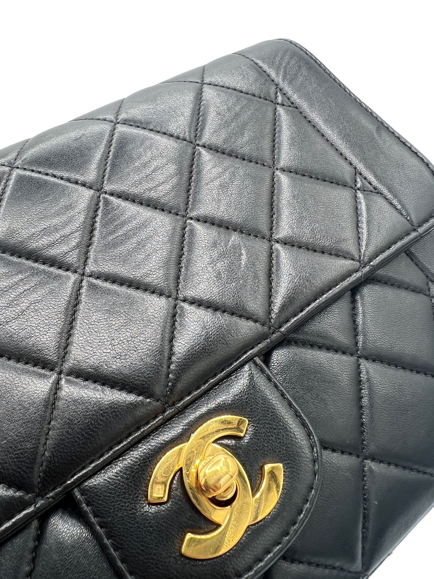 CHANEL - Double Flap Lambskin Matelasse Shoulder Bag