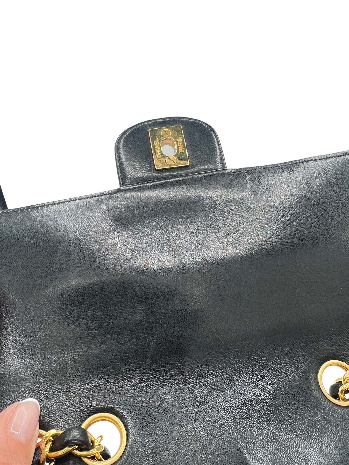 CHANEL - Double Flap Lambskin Matelasse Shoulder Bag