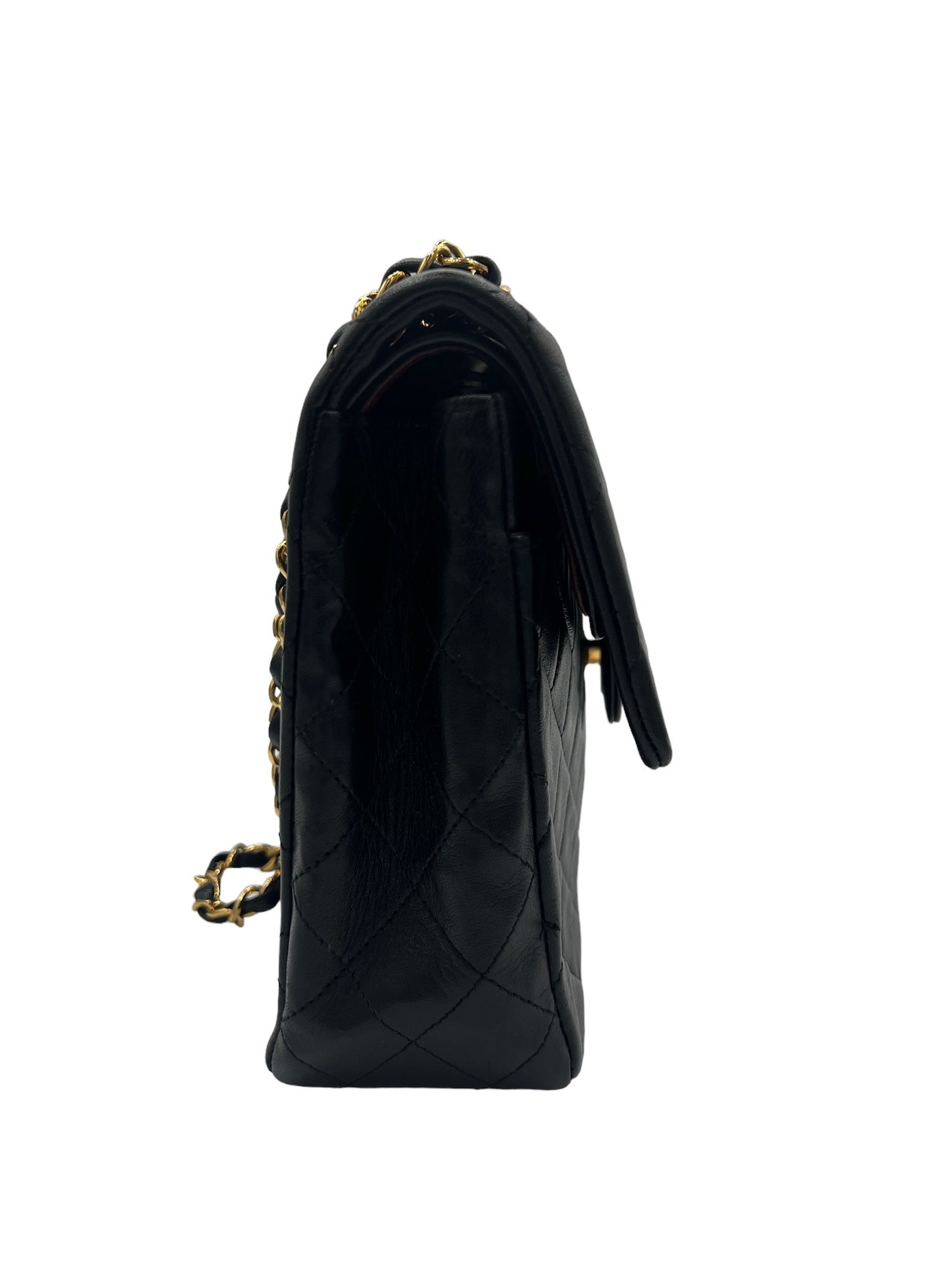 CHANEL - Double Flap Lambskin Matelasse Shoulder Bag