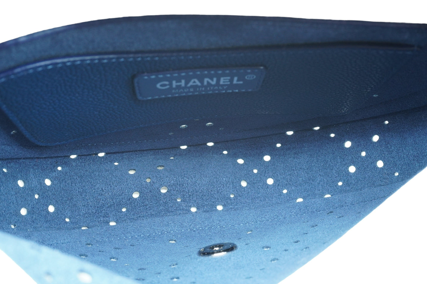 CHANEL - White CC Perforated Shoulder Bag