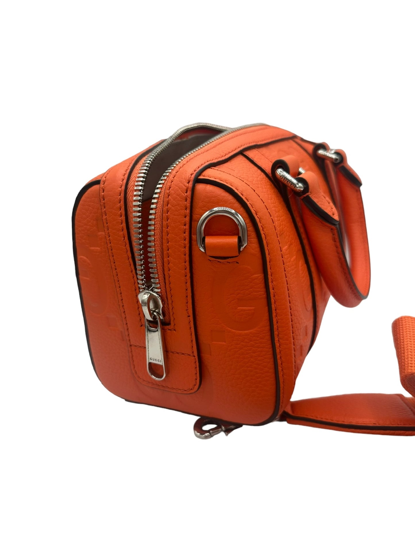 GUCCI - Orange Globe Trotter Leather Crossbody Bag