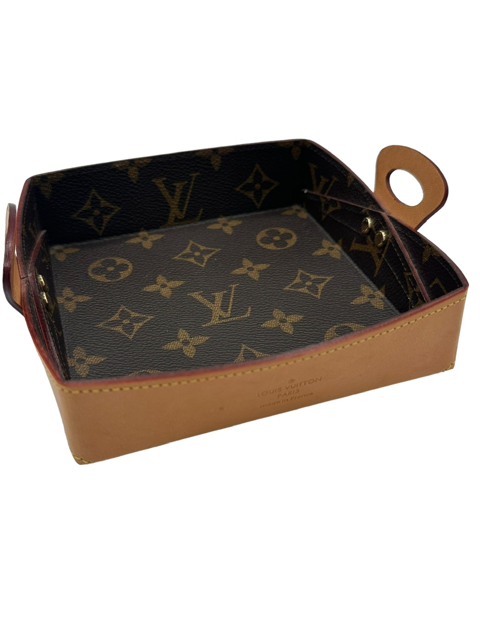 LOUIS VUITTON LIMITED EDITION shops LEATHER CANVAS VALET TRAY