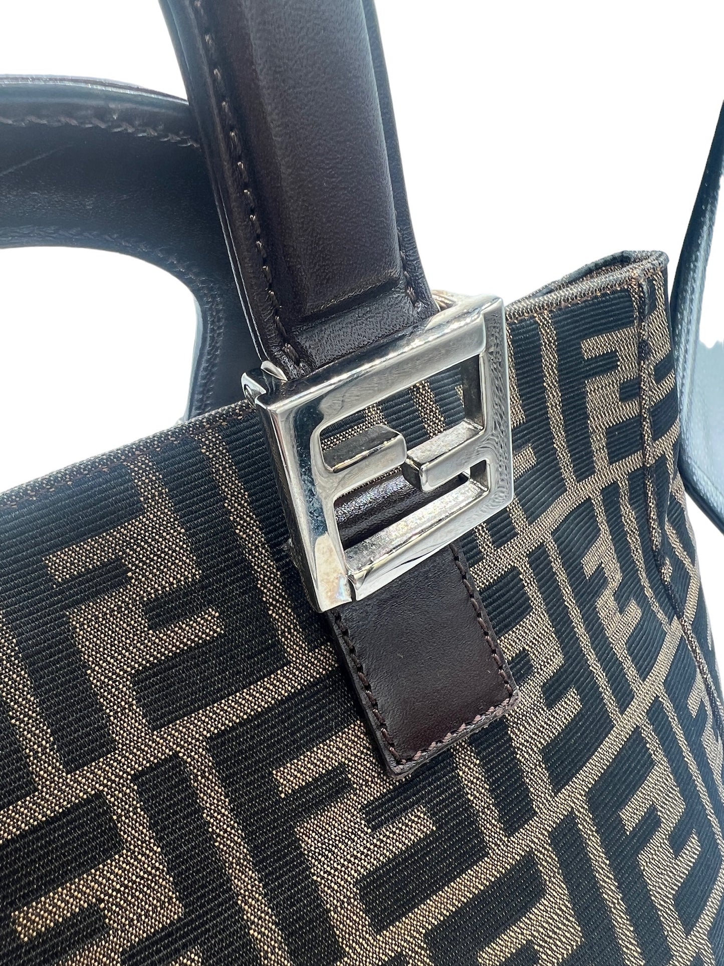 FENDI - Zucca Brown Jacquard Tote Bag