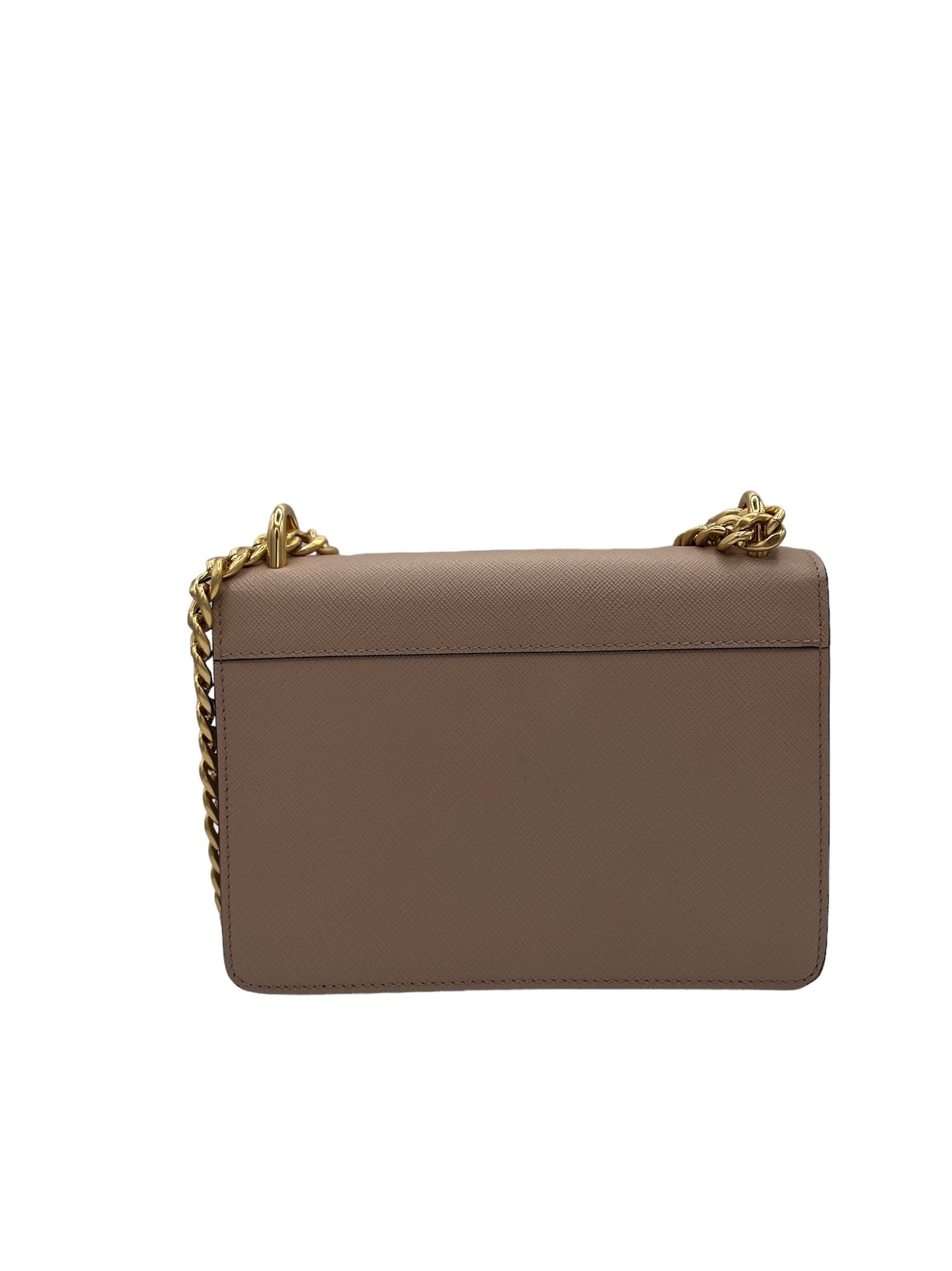 PRADA - Beige Saffiano Leather Shoulder Bag