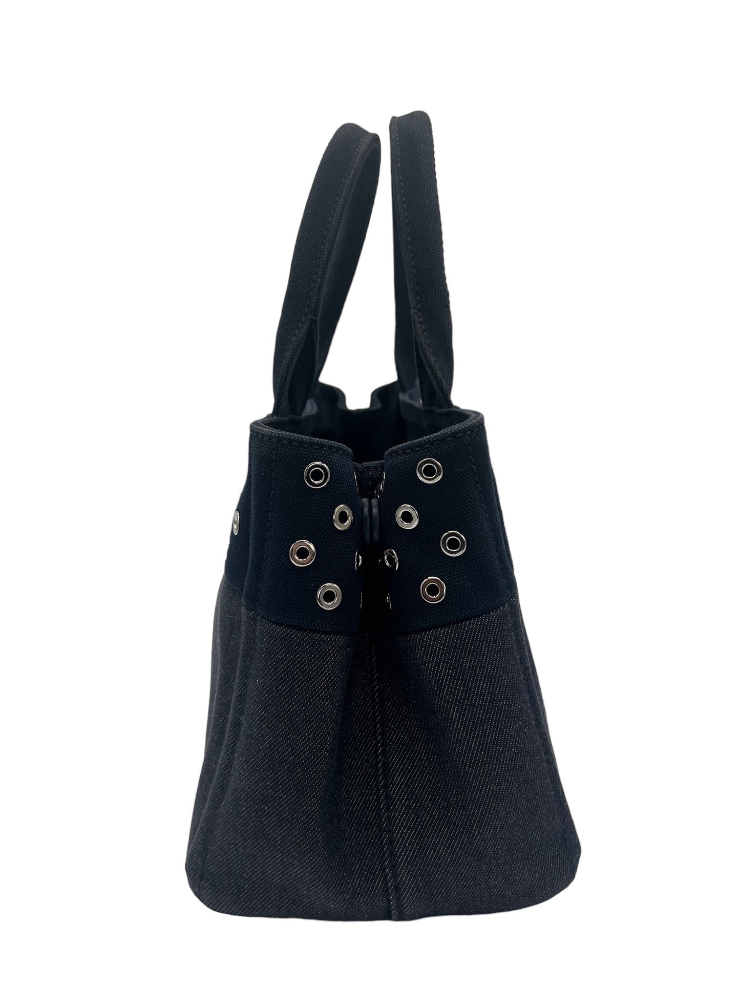 PRADA - Dark Navy Denim Canapa Tote Bag