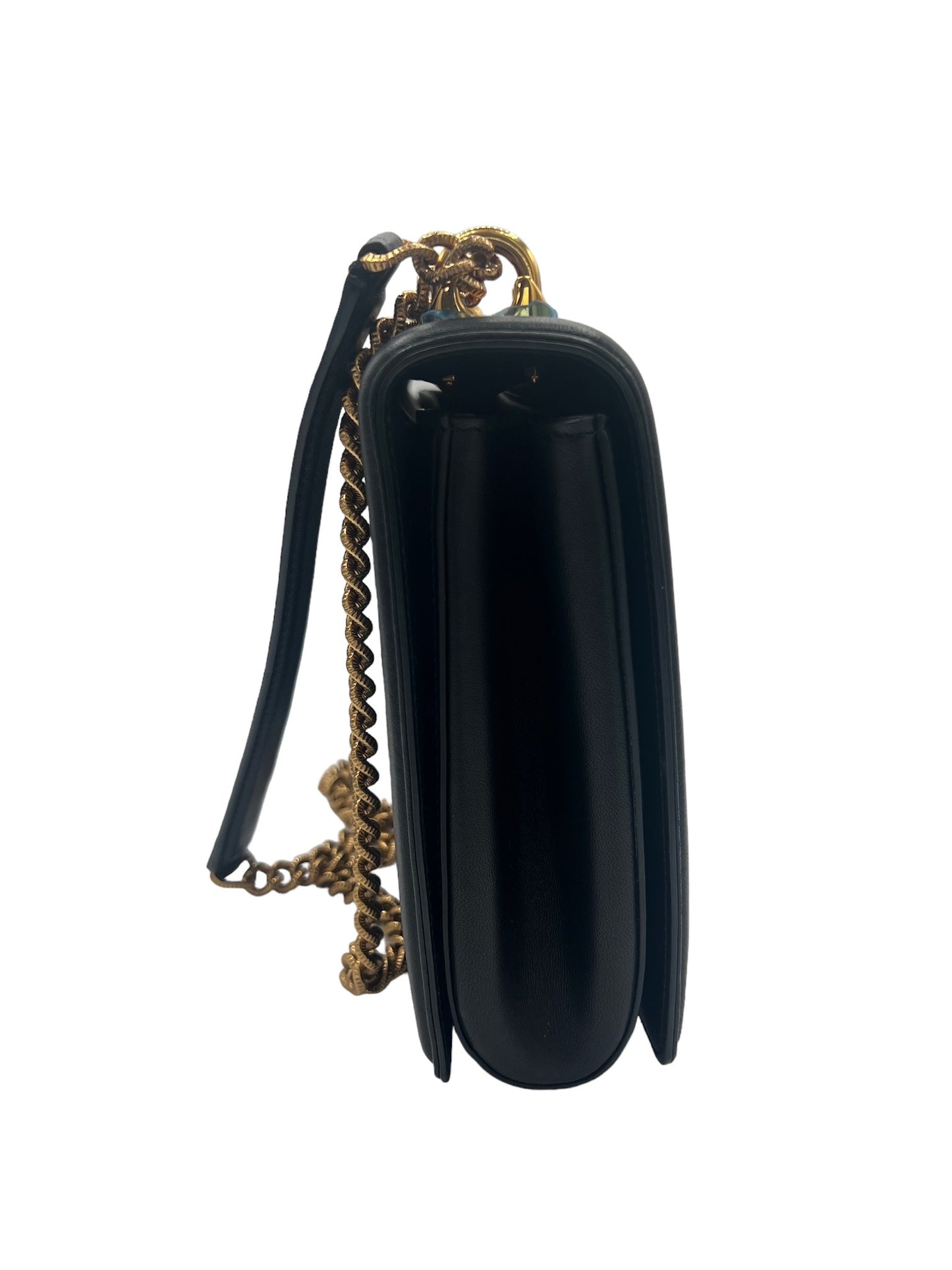 DOLCE&GABBANA - Black Leather Devotion Shoulder Bag