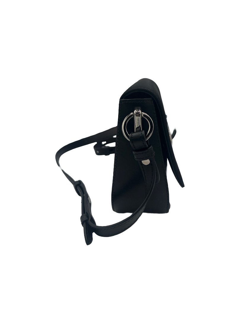 PRADA - Black Nylon Triangle Logo Shoulder Bag
