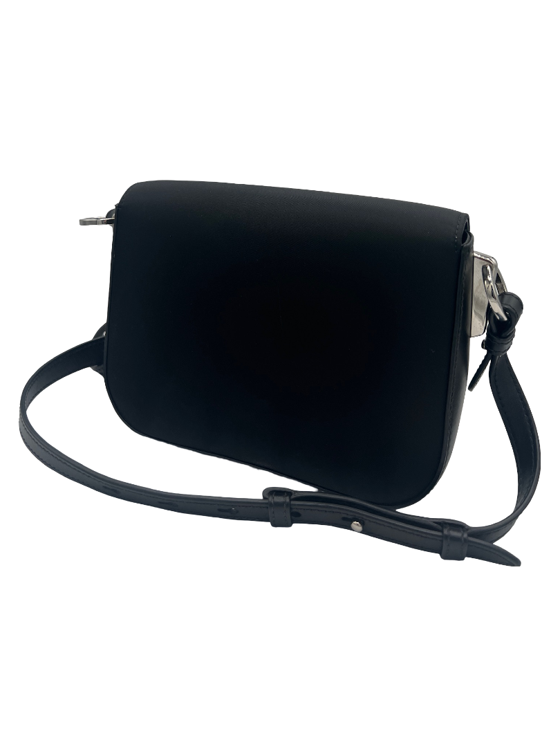 PRADA - Black Nylon Triangle Logo Shoulder Bag