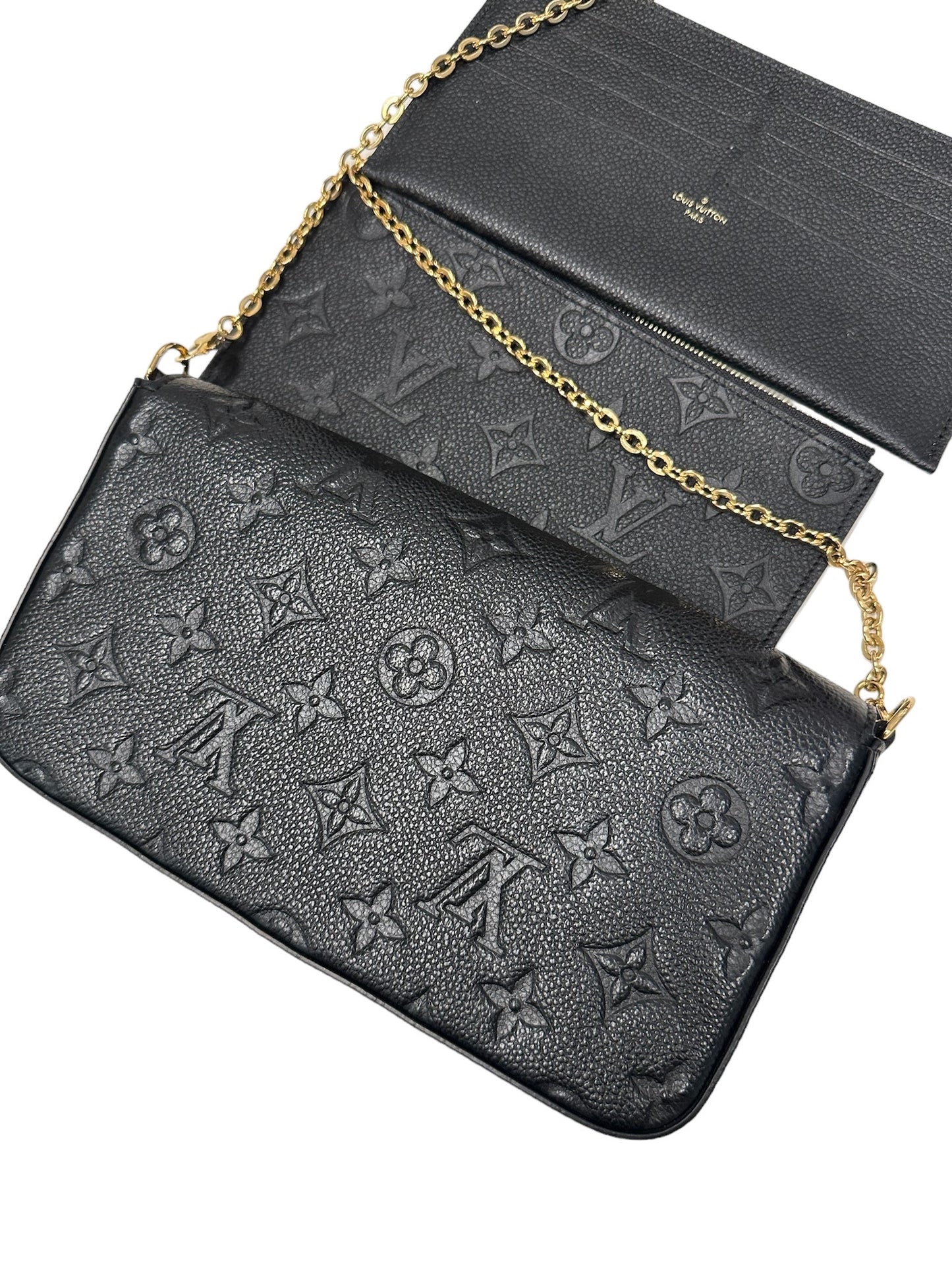 LOUIS VUITTON - Black Monogram Empreinte Felicie Pochette