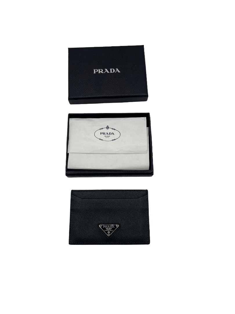 PRADA - Card Case Black Leather