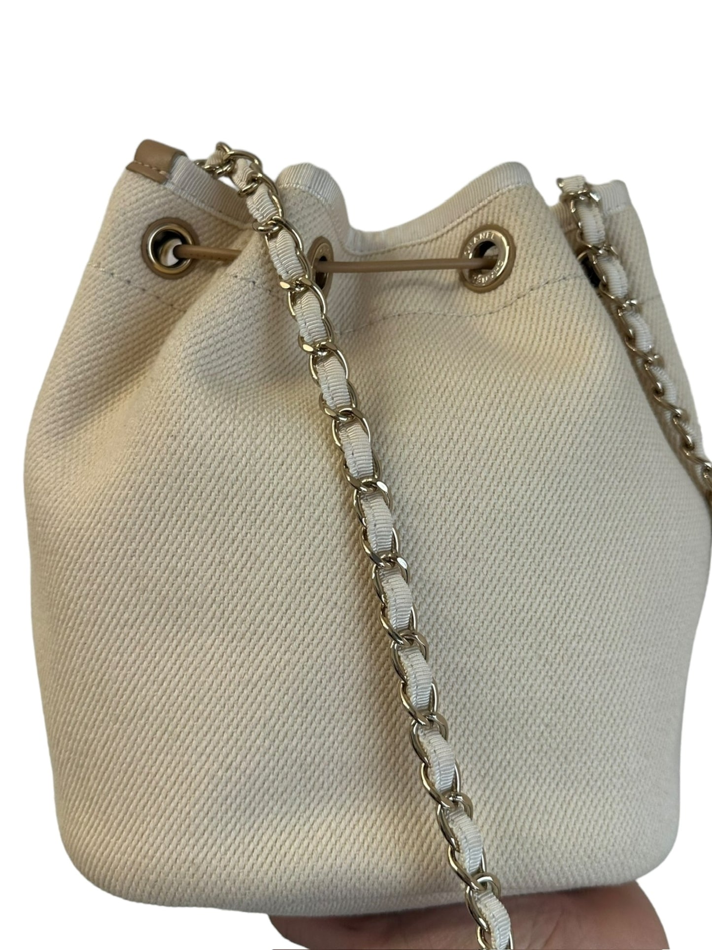 CHANEL - Pearl Logo Deauville Bag