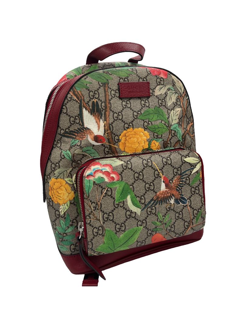 GUCCI - Zip Pocket Backpack Tian Print GG Coated Canvas Small