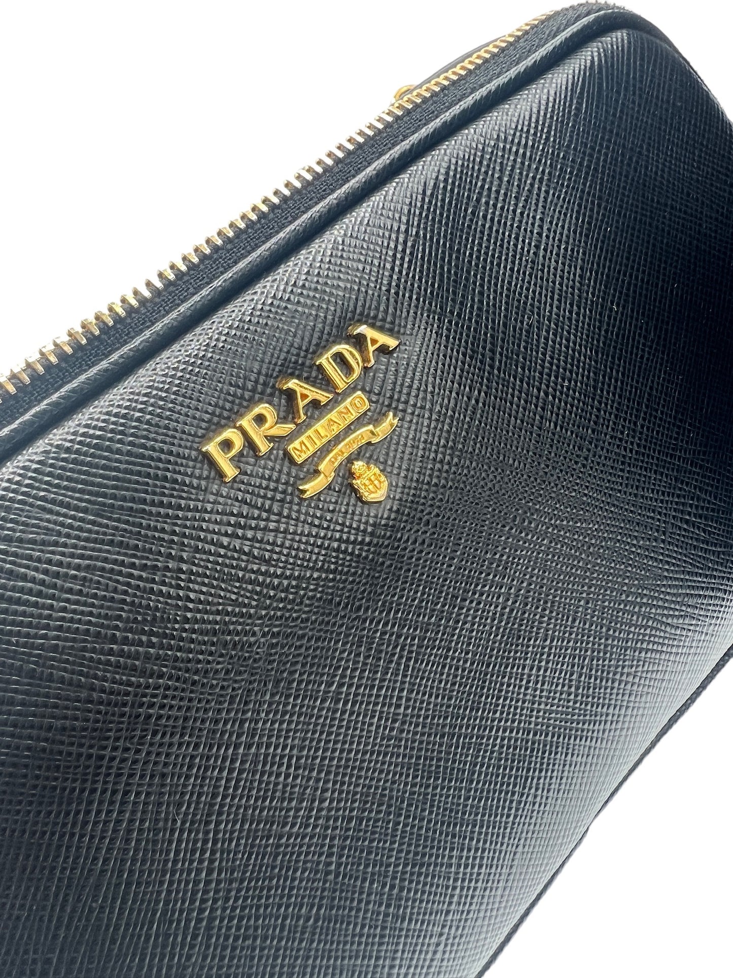 PRADA - Black Saffiano Leather Shoulder Bag