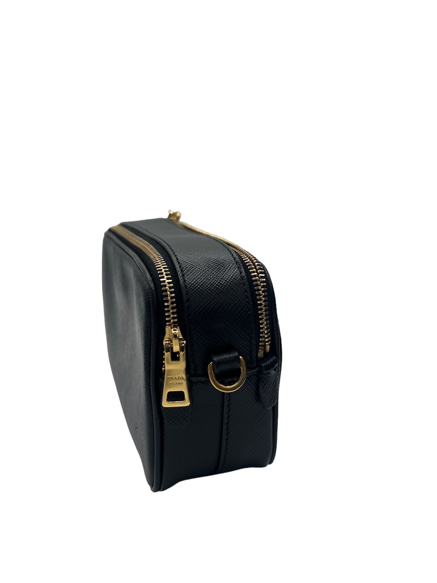 PRADA - Black Saffiano Leather Shoulder Bag
