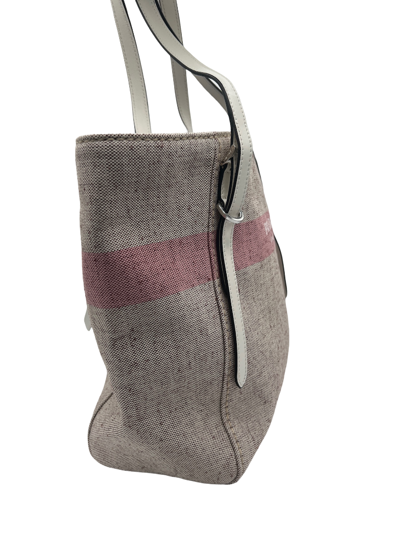 PRADA - Logo Belted Shopping Tote Canvas Medium