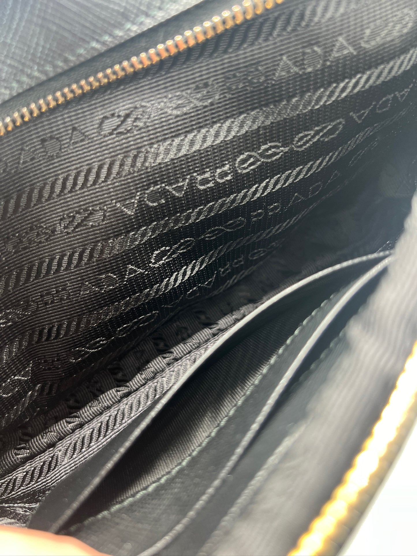 PRADA - Black Saffiano Leather Shoulder Bag