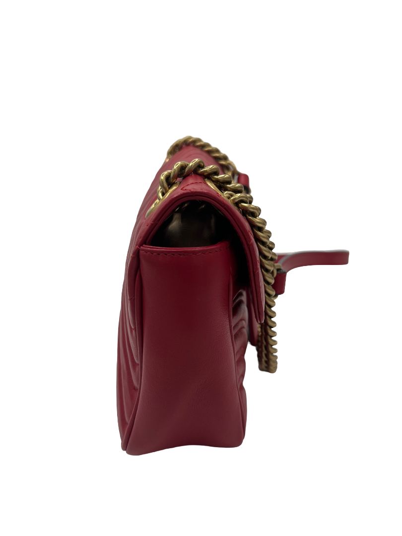 GUCCI - GG Marmont Flap Bag Matelasse Leather Small