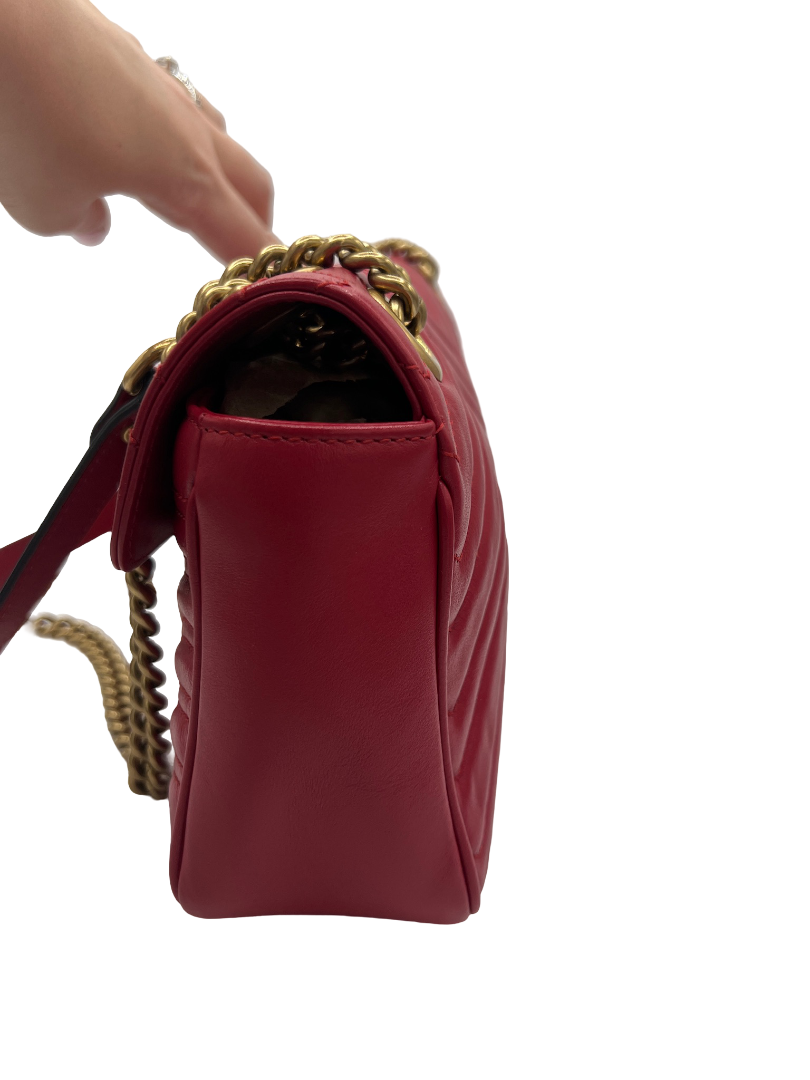 GUCCI - GG Marmont Flap Bag Matelasse Leather Small