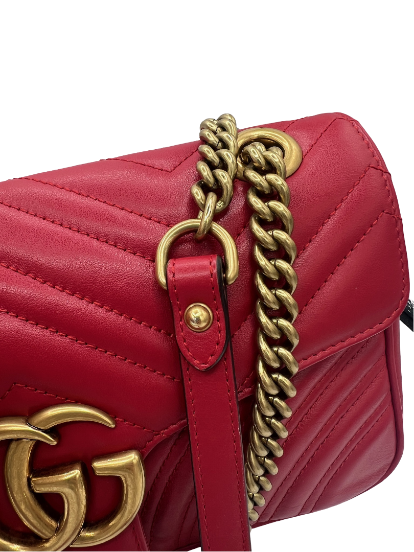 GUCCI - GG Marmont Flap Bag Matelasse Leather Small