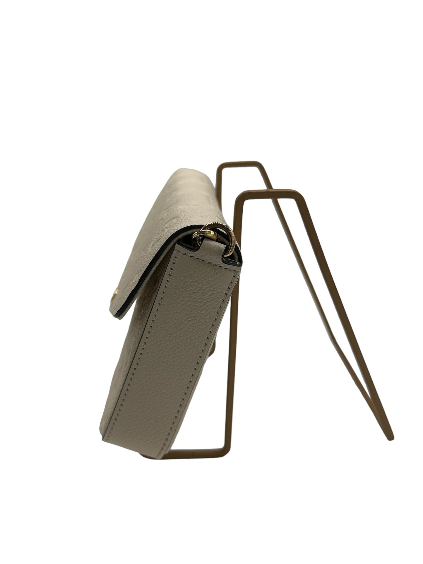 LOUIS VUITTON - Felicie Cream Monogram Empreinte Leather Crossbody Bag