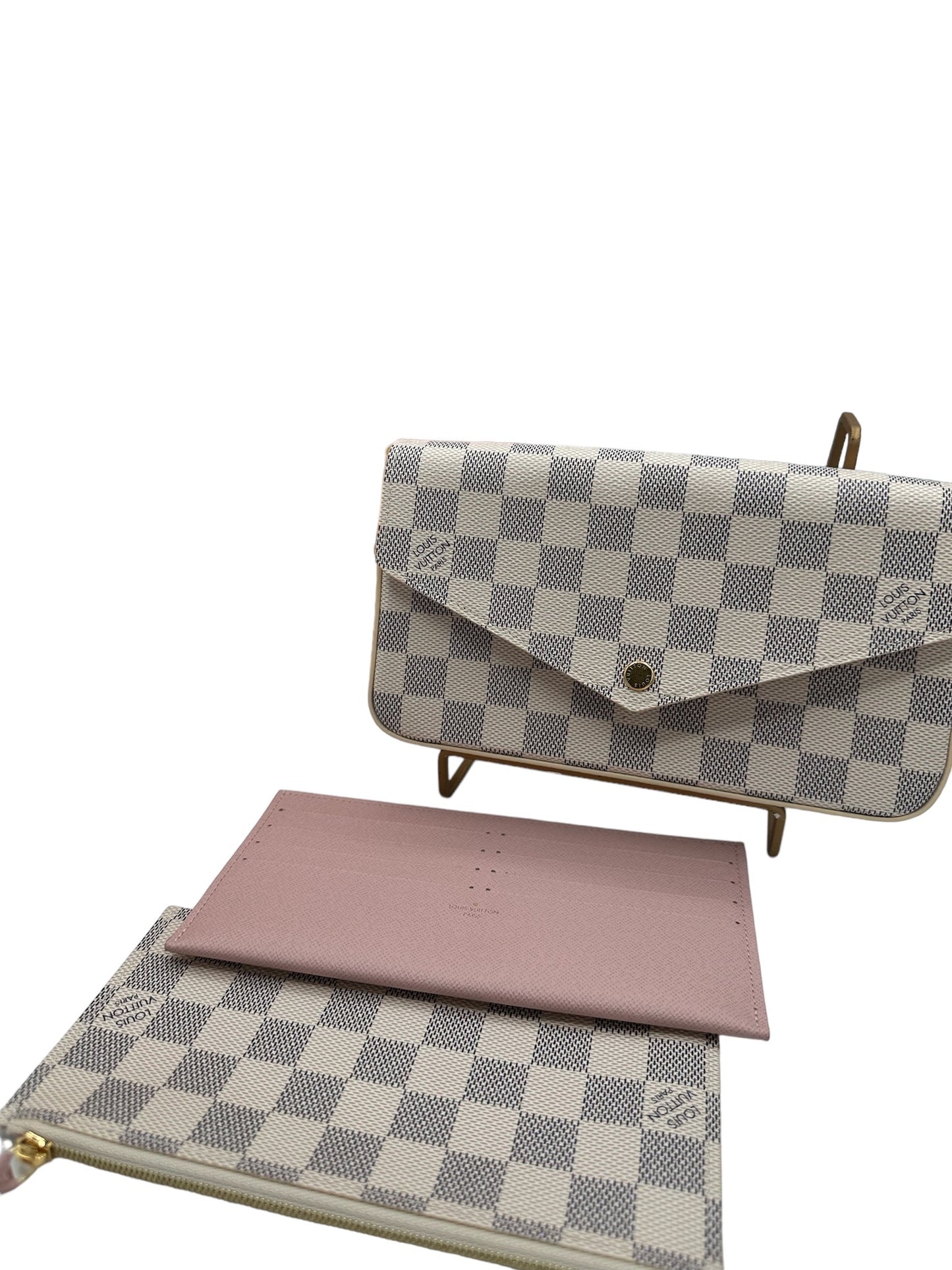 LOUIS VUITTON - Felicie Damier Azur Canvas Crossbody Bag