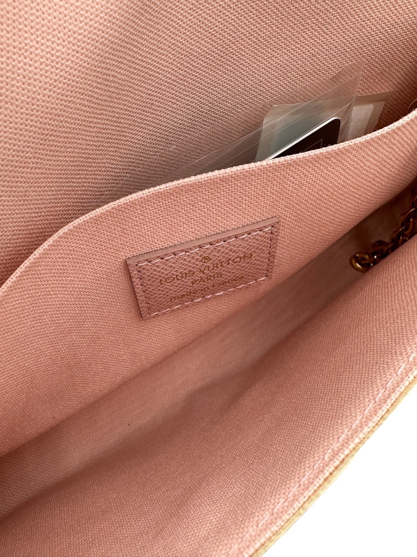 LOUIS VUITTON - Felicie Damier Azur Canvas Crossbody Bag