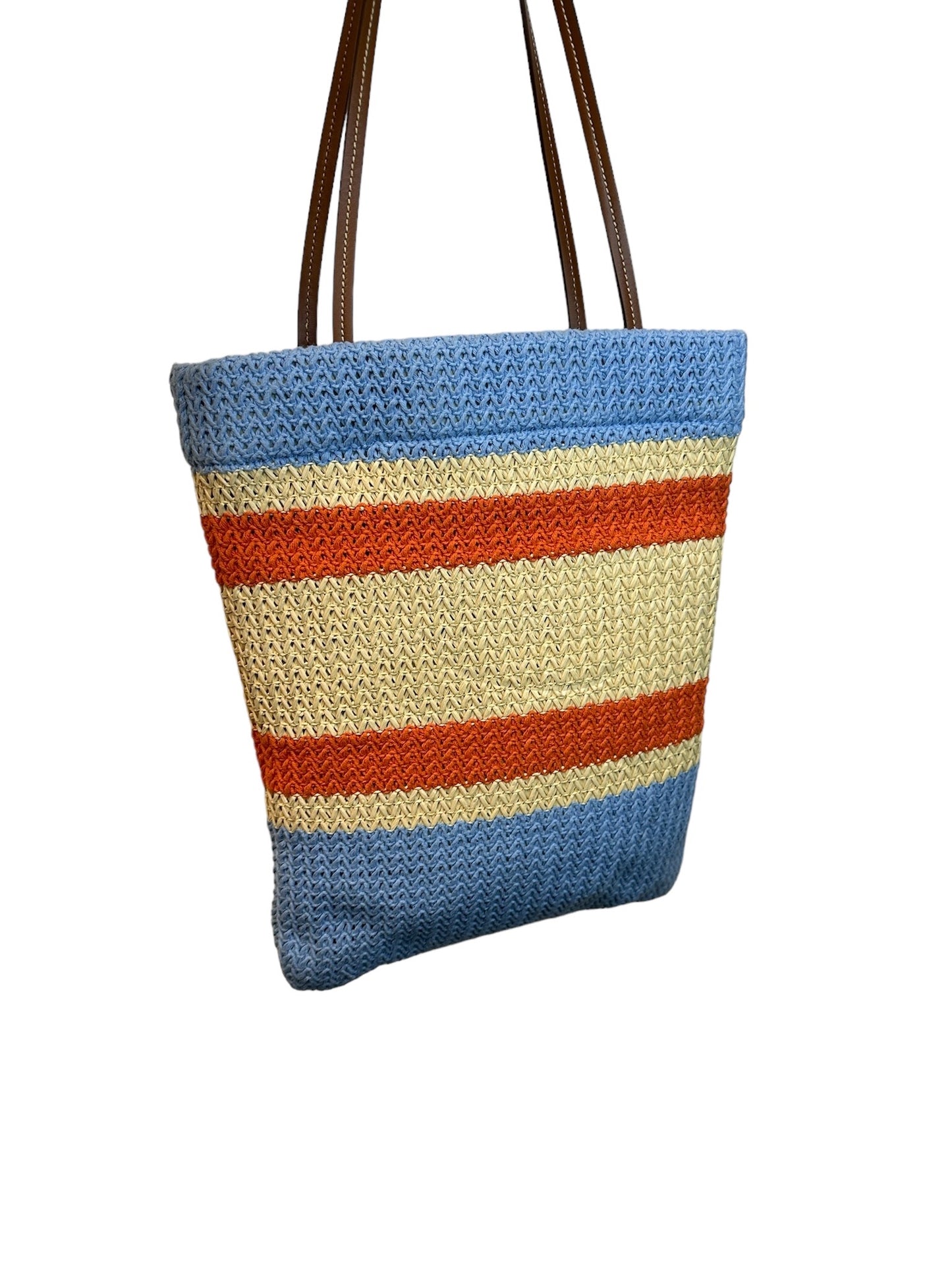 MIU MIU - Multicolor Crochet Woven Logo Tote