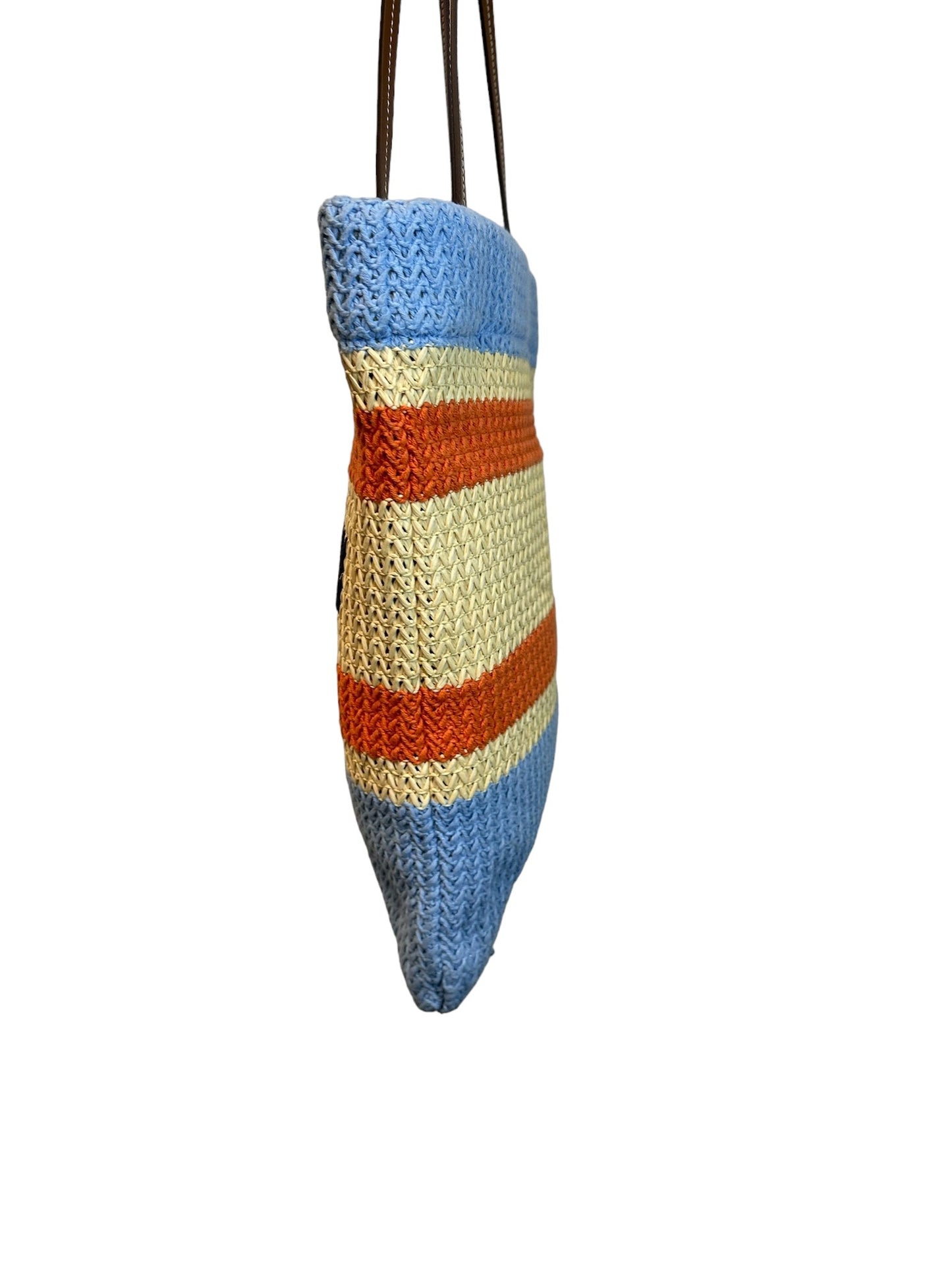 MIU MIU - Multicolor Crochet Woven Logo Tote