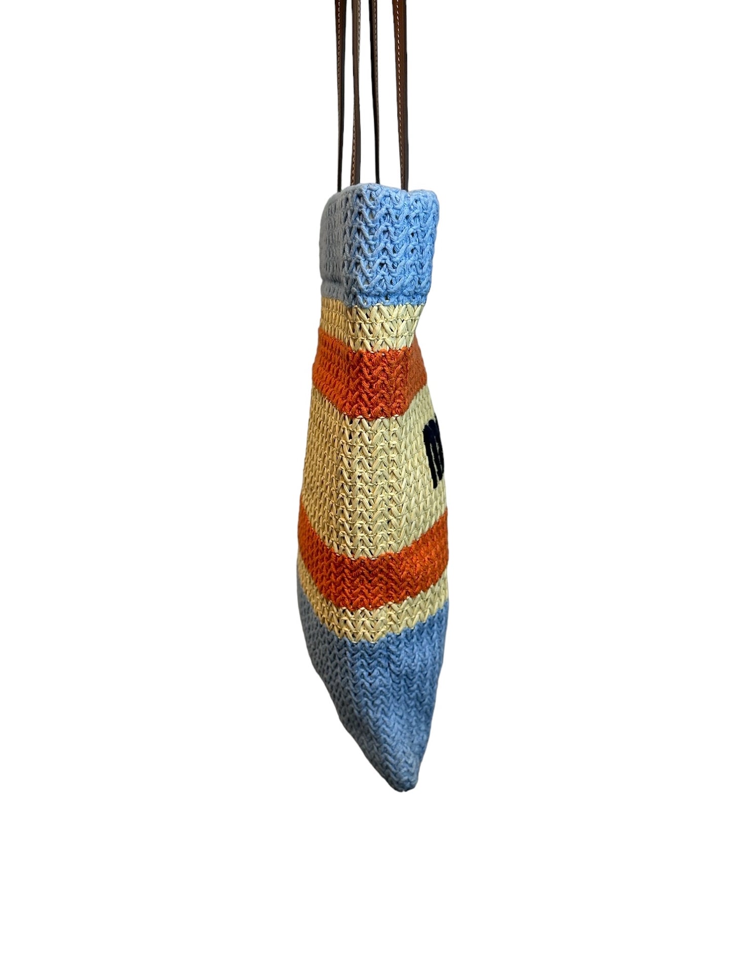 MIU MIU - Multicolor Crochet Woven Logo Tote