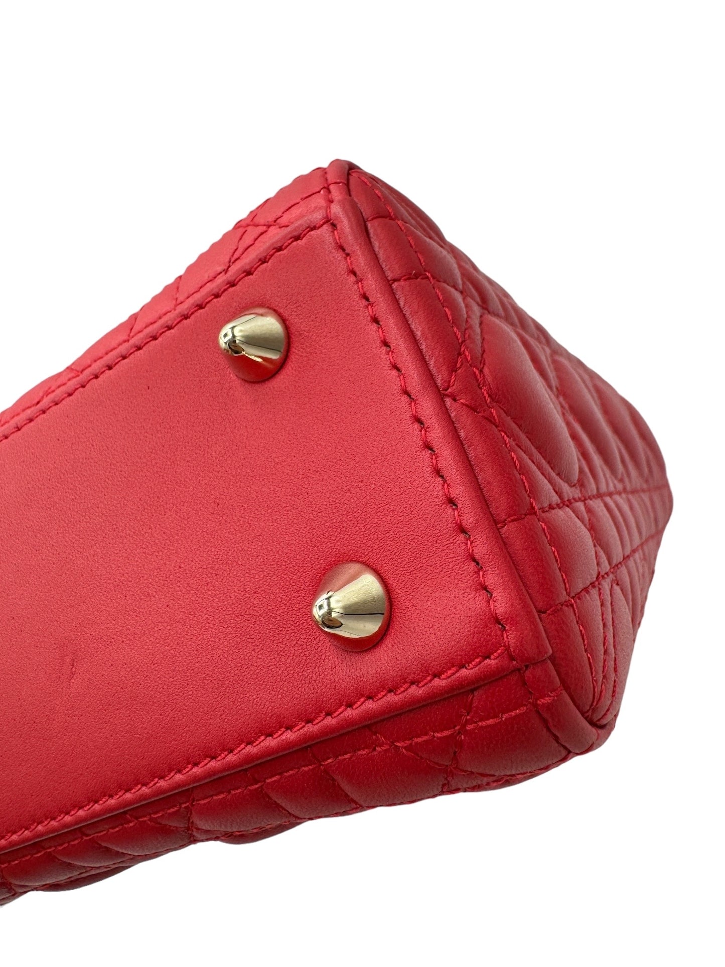 DIOR - Lambskin Cannage Dioramour Small ABC Lady Dior Crossbody Bag