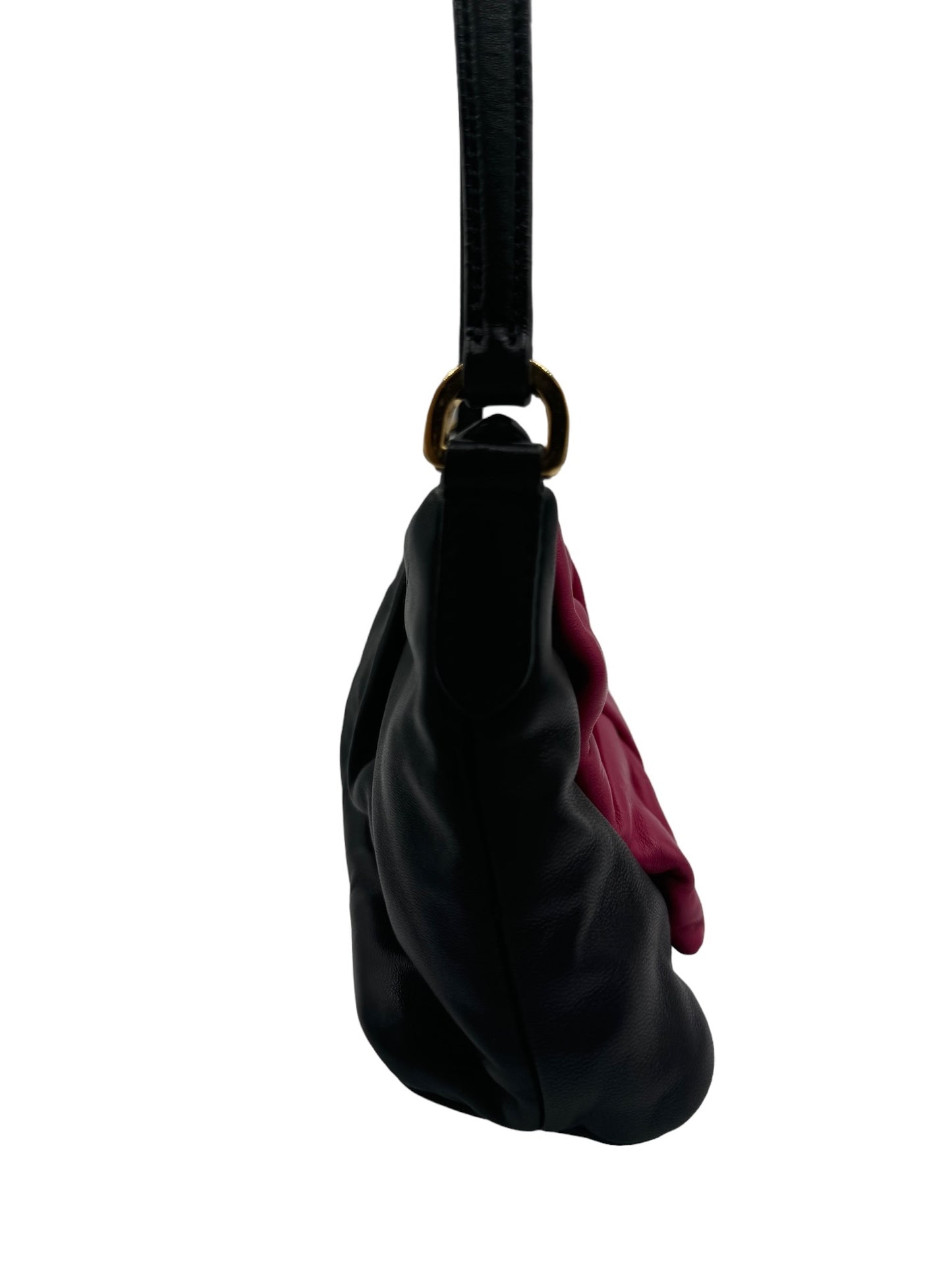 PRADA - Black & Pink Ribbon Shoulder Bag