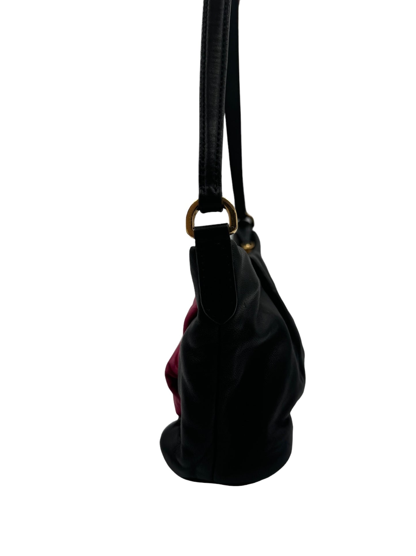 PRADA - Black & Pink Ribbon Shoulder Bag
