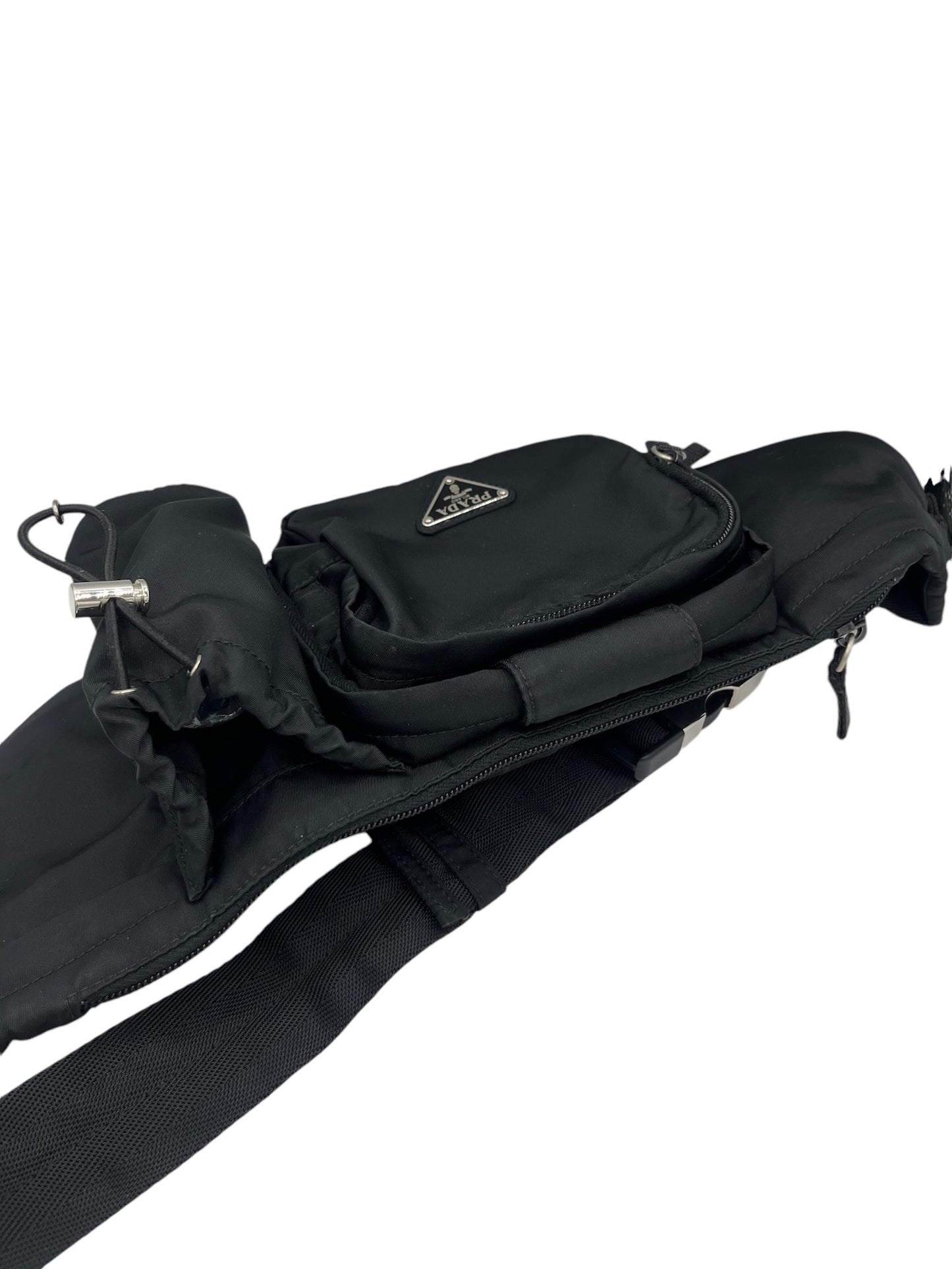 PRADA - Black Tessuto Montagna Belt Bag